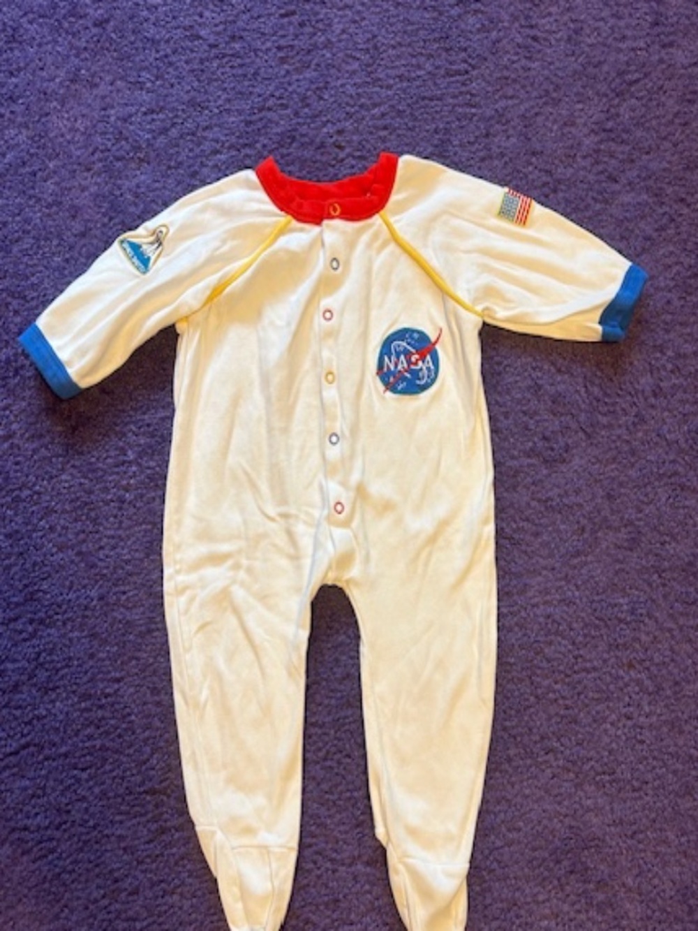 NASA space shuttle, Kid-u-not, baby footed pajama/ dress up outfit - Size 18M